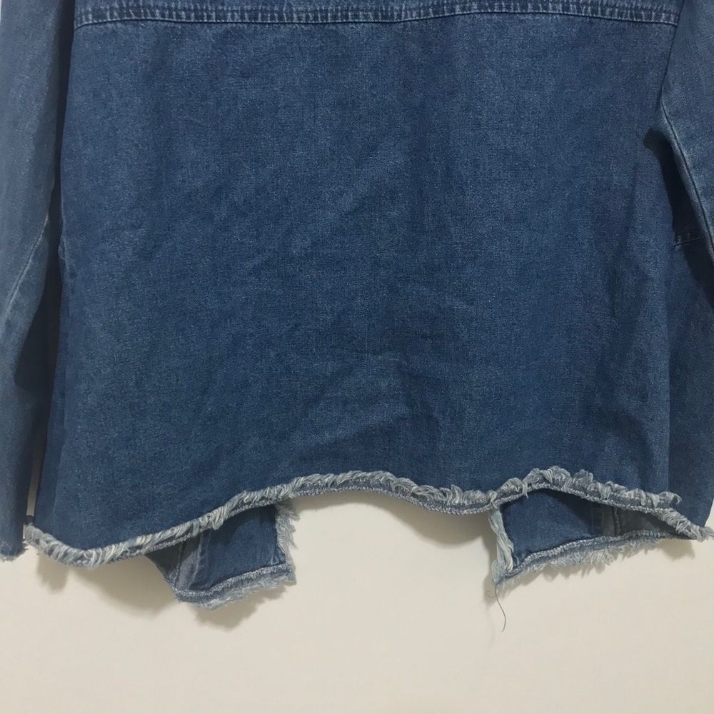 Vintage Lew Magram Raw Hem Fringe Denim Jacket - Picture 12 of 14